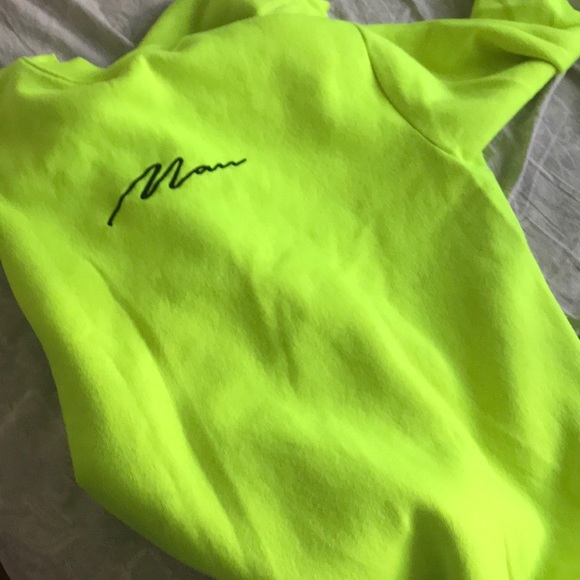 Neon green sweatshirt two piece - Picture 2 of 3